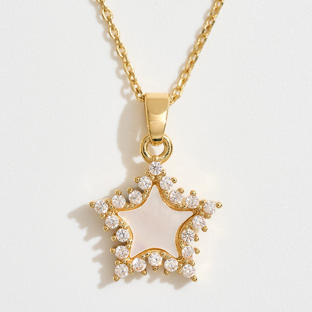 FASHNZFAB Star Pendant Necklace Silver 3