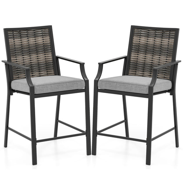 Hivvago Counter Height Bar Stool Grey 2
