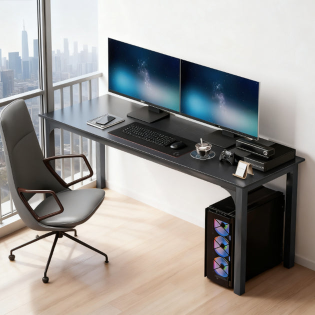 GOODSILO Modern Computer Desk Black 3