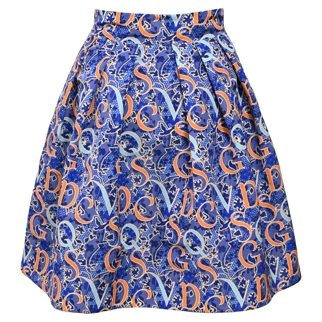 Mary Katrantzou Printed Mini Flared Skirt Multicolor UK 6 4