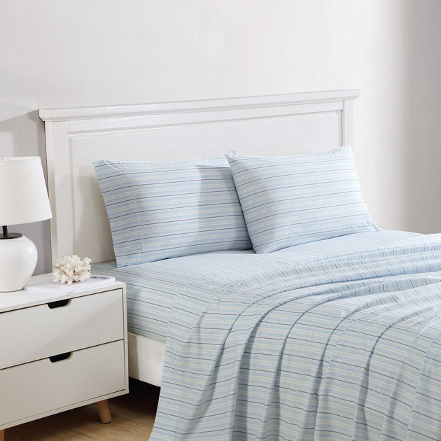 Nautica Camp Stripe Sheet Set Blue King 3
