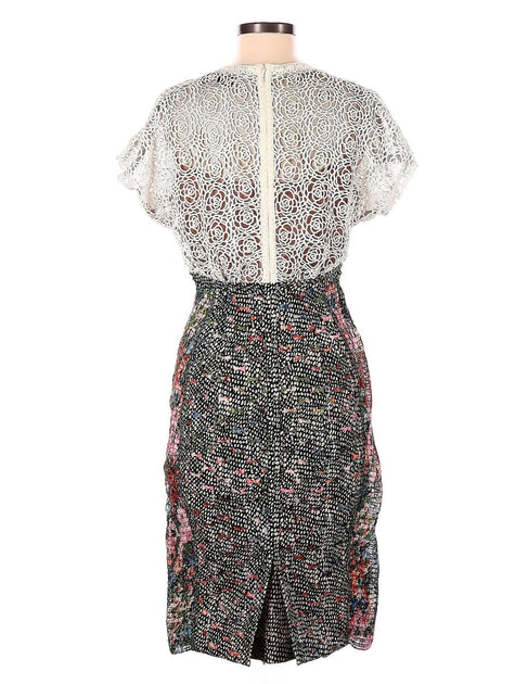 Byron Lars Lace Bodice Floral Dress In Lace/floral | ShopSimon