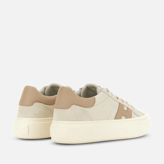 Hogan H705 Allacciato H Sneaker Ivory Taupe US 9 4