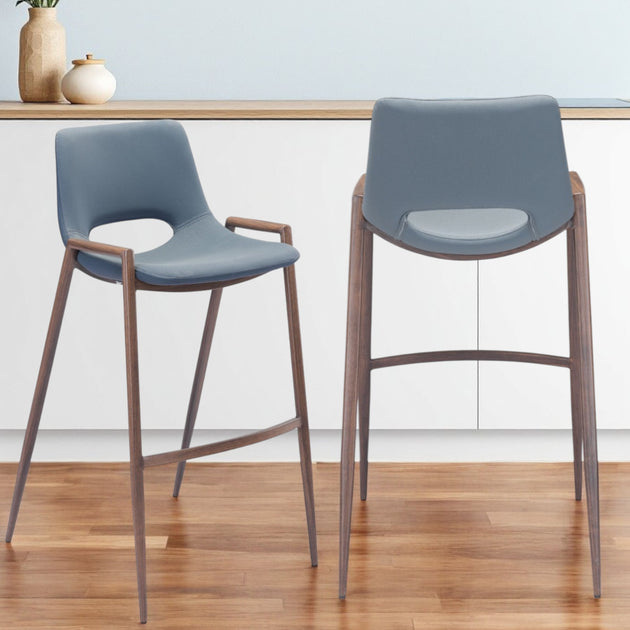 Hivvago Bar Chair Gray/Brown 29in 3