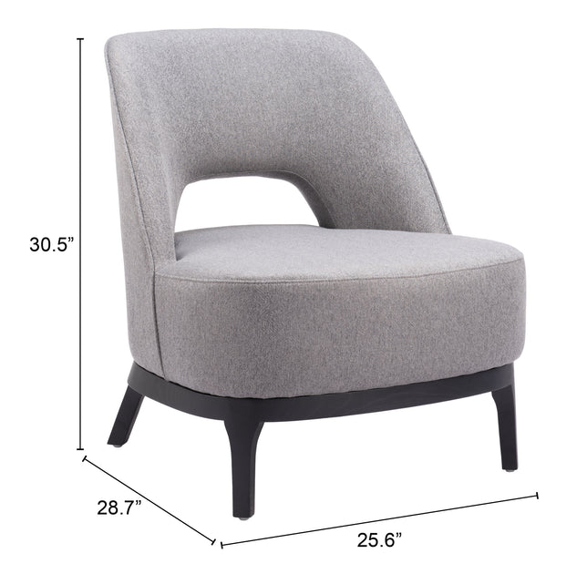 Hivvago Mistley Accent Chair Gray 4
