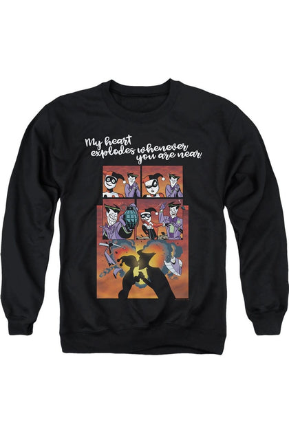 Gildan Batman Explode Crewneck Sweatshirt Black Medium 2