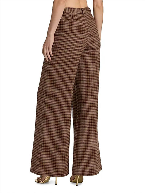 L'Agence Pilar Wide Leg Pants Brown US 8 3
