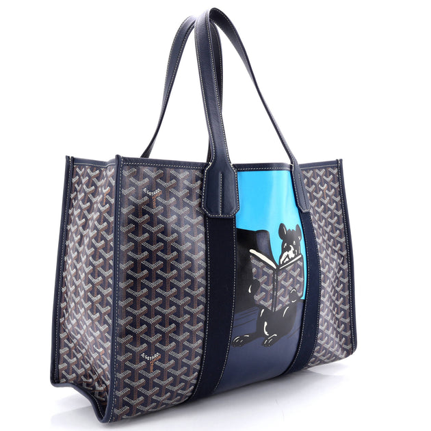 Goyard Vil Tote Printed Coated Canvas MM Black Extra Large 4