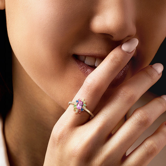Ross-Simons Pink Topaz Multi-Gemstone Ring Pink US 8 3