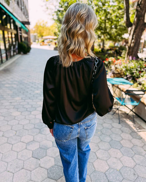 Stylive Everyday Long Sleeve Blouse Blue Small 3