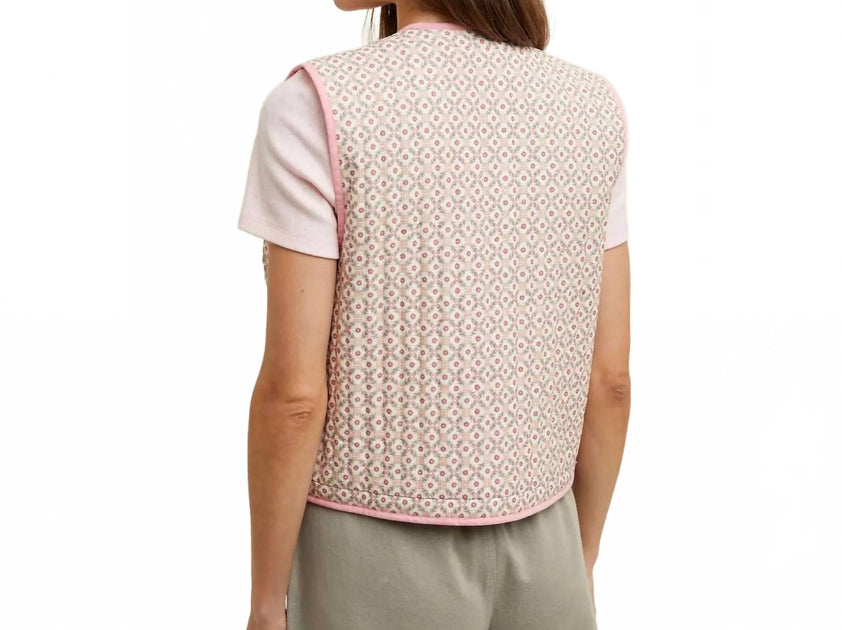 Wishlist Quilt Patchwork Vest Pink Large 3