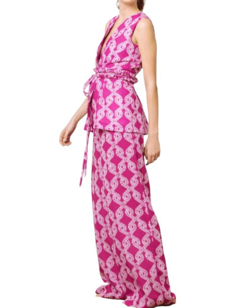 Kleid Palazzo Pants Pink XS 3