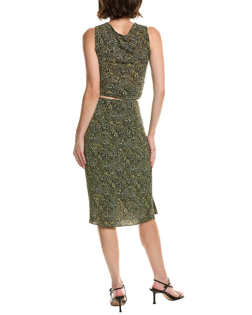 Isabel Marant Printed Jersey Midi Skirt Green EU 36 3