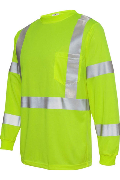 Kishigo Class 3 Long Sleeve T-Shirt Green 4XLarge 4