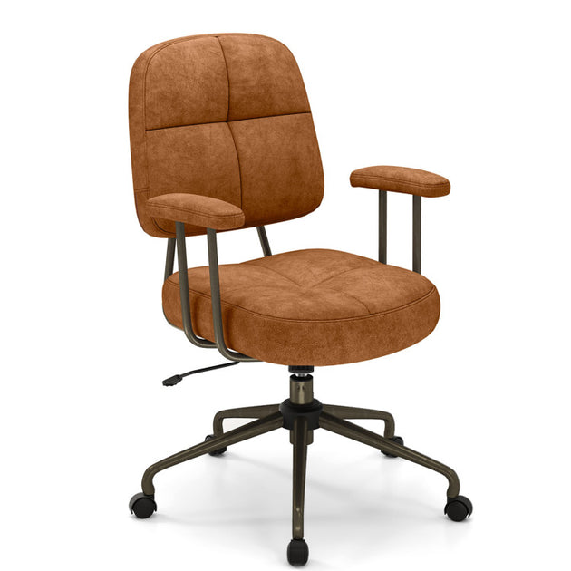 Hivvago Leathaire Task Chair Brown 2