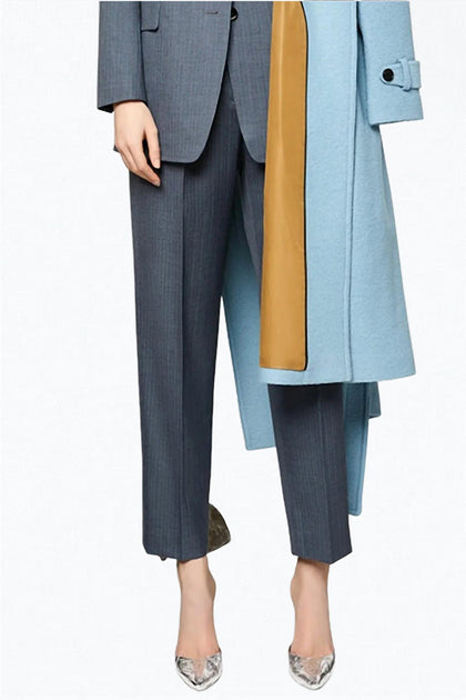 Landscape Pleated Tapered Pants Blue US 4 2