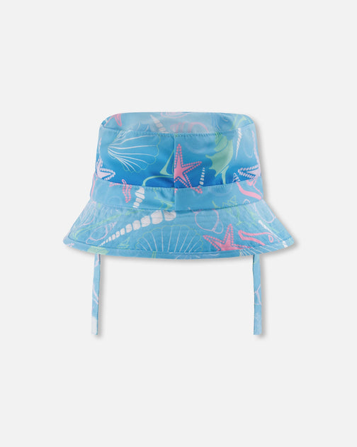 Deux par Deux Strandhut Blue Shell Print Blau 18-24 Monate 4