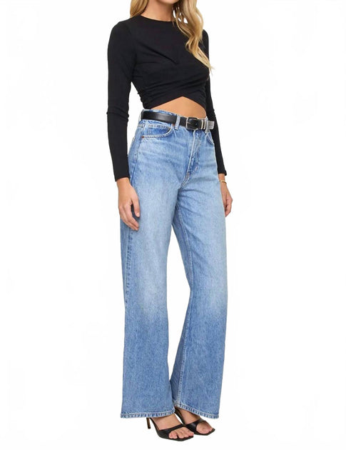 L Space Marseille Long Sleeve Crop Top Black Large 4