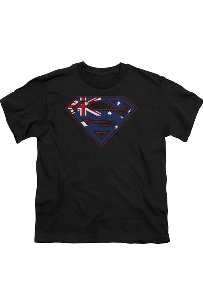Gildan Superman Australian Shield Short Sleeve Tee Black Medium 2