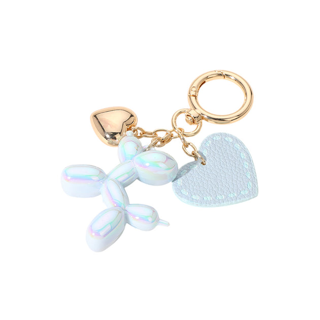 FASHNZFAB Heart Balloon Dog Bag Charm Keychain Multi 6