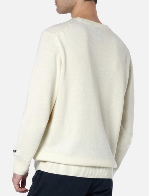 MC2 Saint Barth Heron Crewneck Sweater White Medium 4