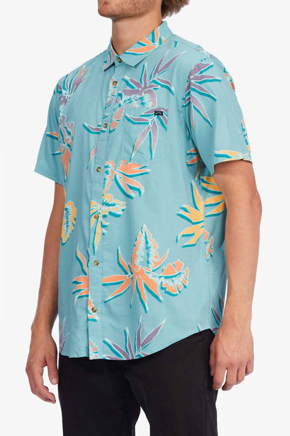 Billabong Sundays Floral Woven Shirt Blue Medium 3