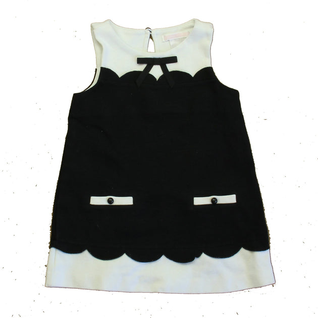 Janie and Jack Mädchen Kleid Weiß Schwarz 18-24 Monate 2