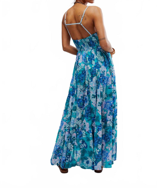 free people dream weaver maxi dress In Teal Combo Tiered Tulle Citrus Combo NROTC at Rochester: 75 Size:UK 8 / US 9 / EUR 42