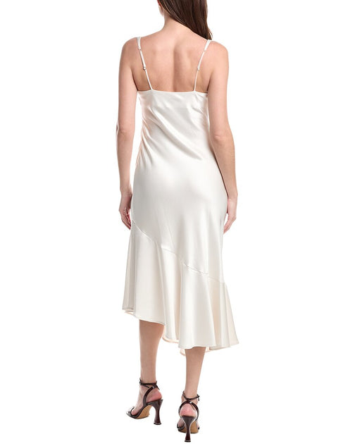 Kenneth Cole Satin Bias Robe Longue Blanche US 2 3