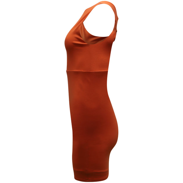 Alice + Olivia Tali Sleeveless Dress Orange XS 3
