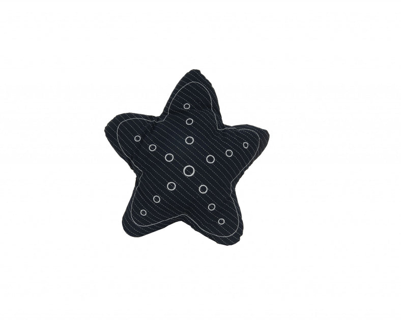 Hivvago Star Linen Throw Pillow Blue/White 12x12 5
