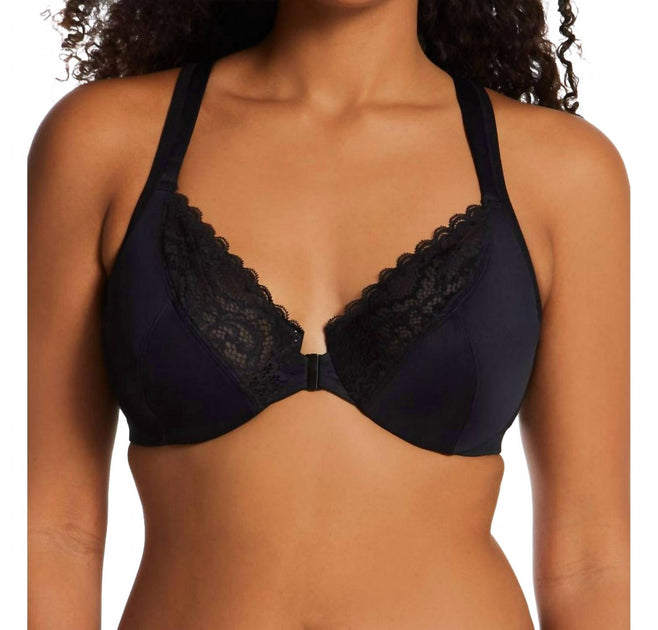 Playtex Front Close No Poke Dreamwire Bra Black 38C 3