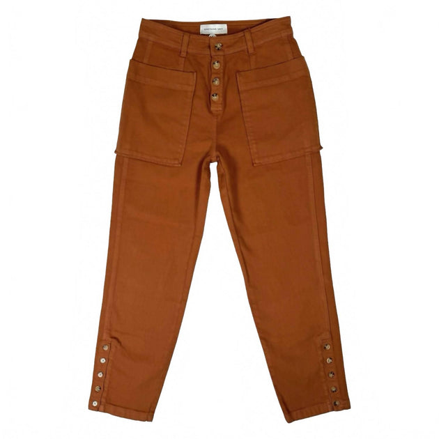 Jean en denim à patte de boutonnage SOMETHING NAVY Marron US 10 3