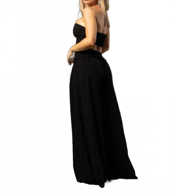 Blanco Fiona Gauze Palazzo Pants Black Medium 4