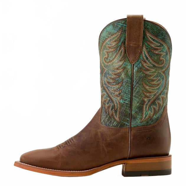 Ariat Square Toe Cowboy Boot Tan US 9.5 Wide 2