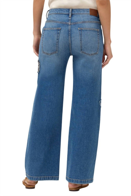Johnny Was Straight Wide Leg Jean Multi 32 4