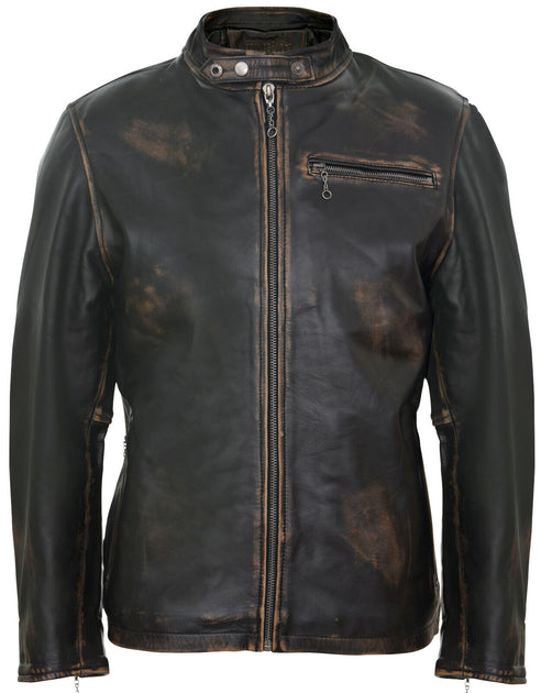 Infinity Sarajevo Mens Leather Biker Jacket Black XL 2