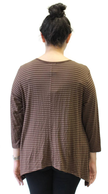 Kleen Tonal Striped Pocket Cardigan Brown 1X 3