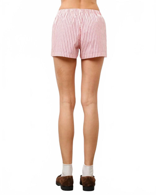Loucia Capri Short Boxer Rayé Rose Small 3