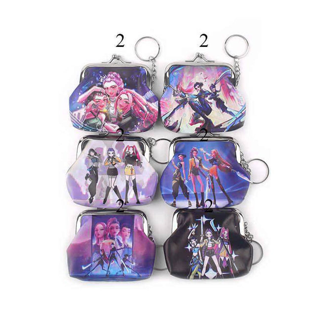 FASHNZFAB Character Printed Coin Purse Keychain Multi 3