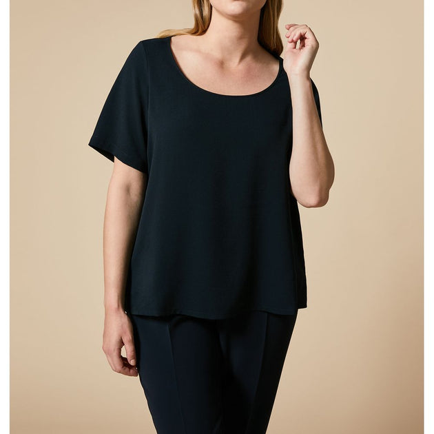 Marina Rinaldi Evelina Blouse Black US 12 4