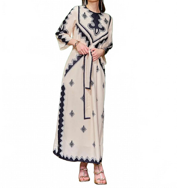 Esteem Couture Kati Robe Caftan Maxi Beige XLarge 2