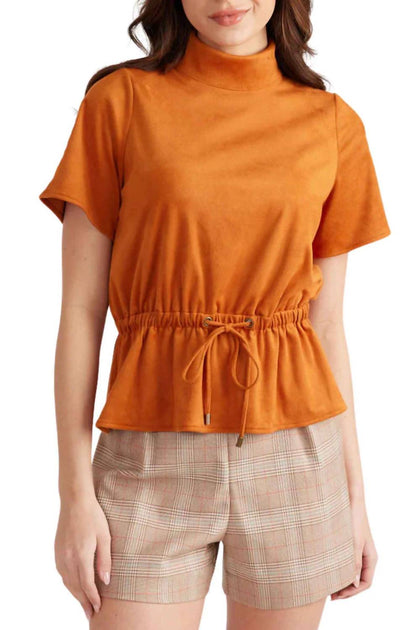 S'edge Celia Mock Neck Top Pumpkin XSmall 2