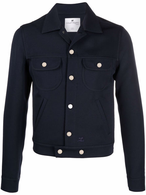 Courrèges Cotton Jacket Navy Blue EU 54 2
