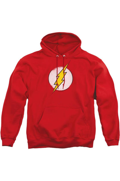 Gildan DC Comics Flash Rough Flash Logo Sweat à Capuche Rouge Small 2