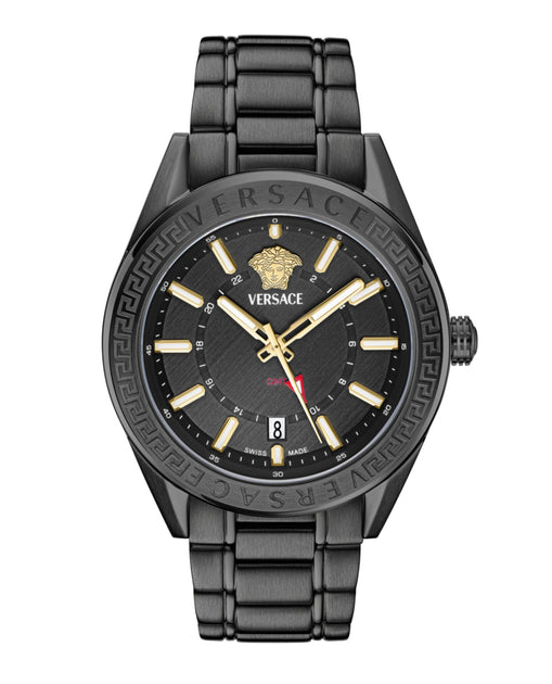 Versace V-Code GMT Watch Black 2