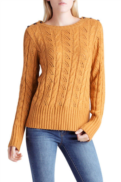 Kensie Punk Yarn Pullover Orange XSmall 2