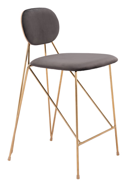 Hivvago Georges Counter Stool Gray Gold 2