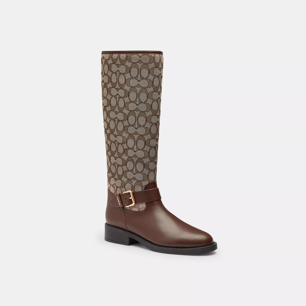coach ライディングブーツ Coach Outlet Extended Calf Riding Boot In Signature Jacquard