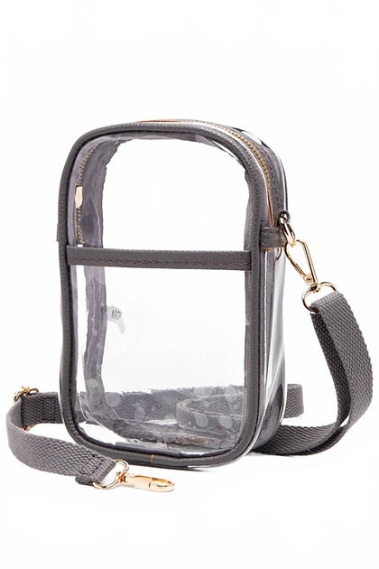 QUEENS DESIGNS Clear Oval Crossbody Bag Silver One Size 2
